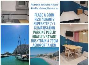 Studio Apartment between Nice and Cannes - Marina baie des Anges - Beach, restaurants, shops - tea/coffee/sugar/bed linen and towels